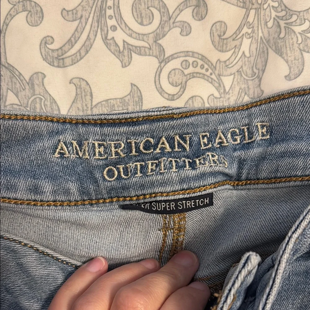 American Eagle Outfitters Blue Jean Shorts Casual Summer Style - Picture 8 of 9